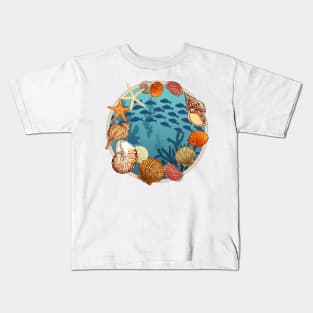 Seashell Stamp Kids T-Shirt